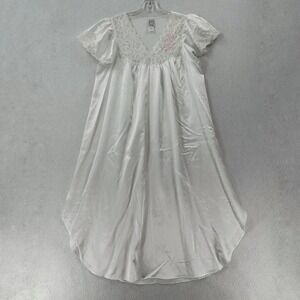 Vintage Eve Stillman Nylon Nightgown Lingerie Women's‎ SMALL Lacy Silky Satin